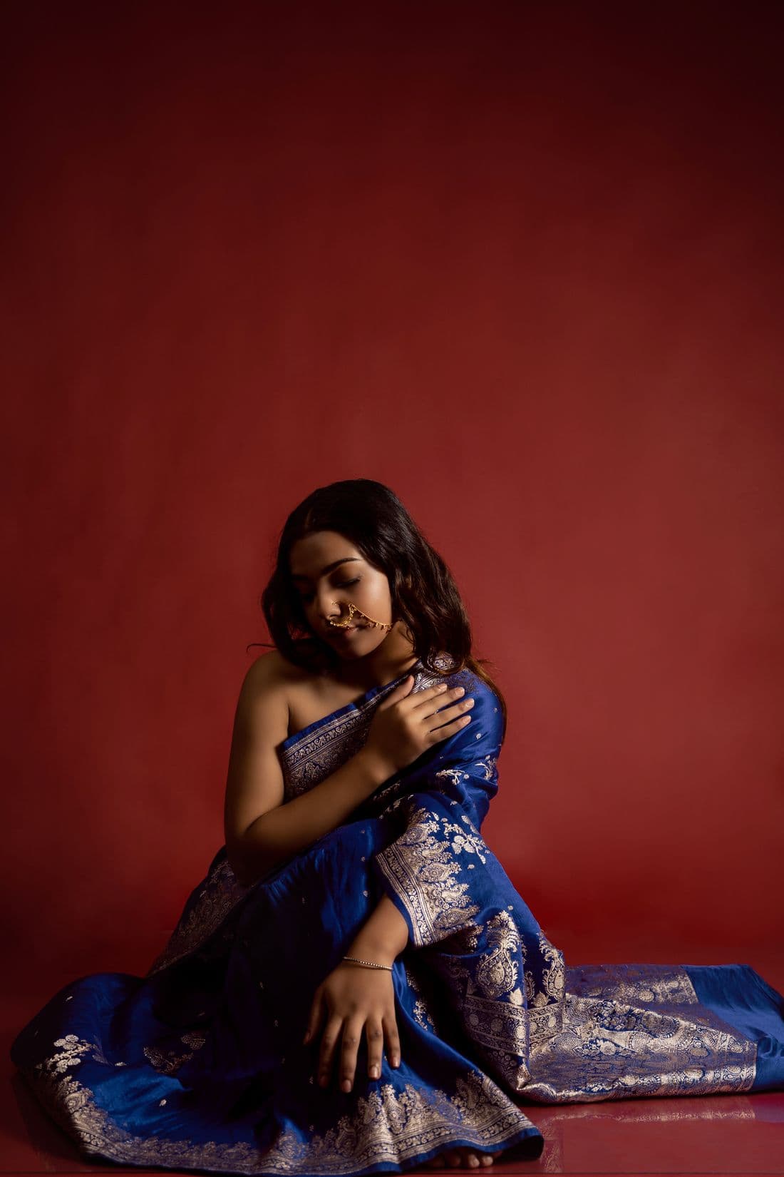 Indigo Bageecha — Designer saree